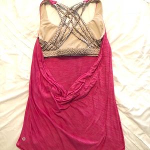 Pink lulu workout top